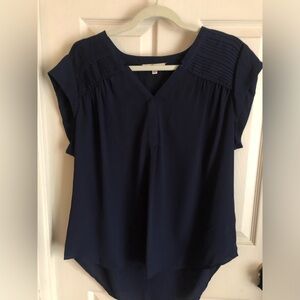 Chic Navy Blue Women's Blouse